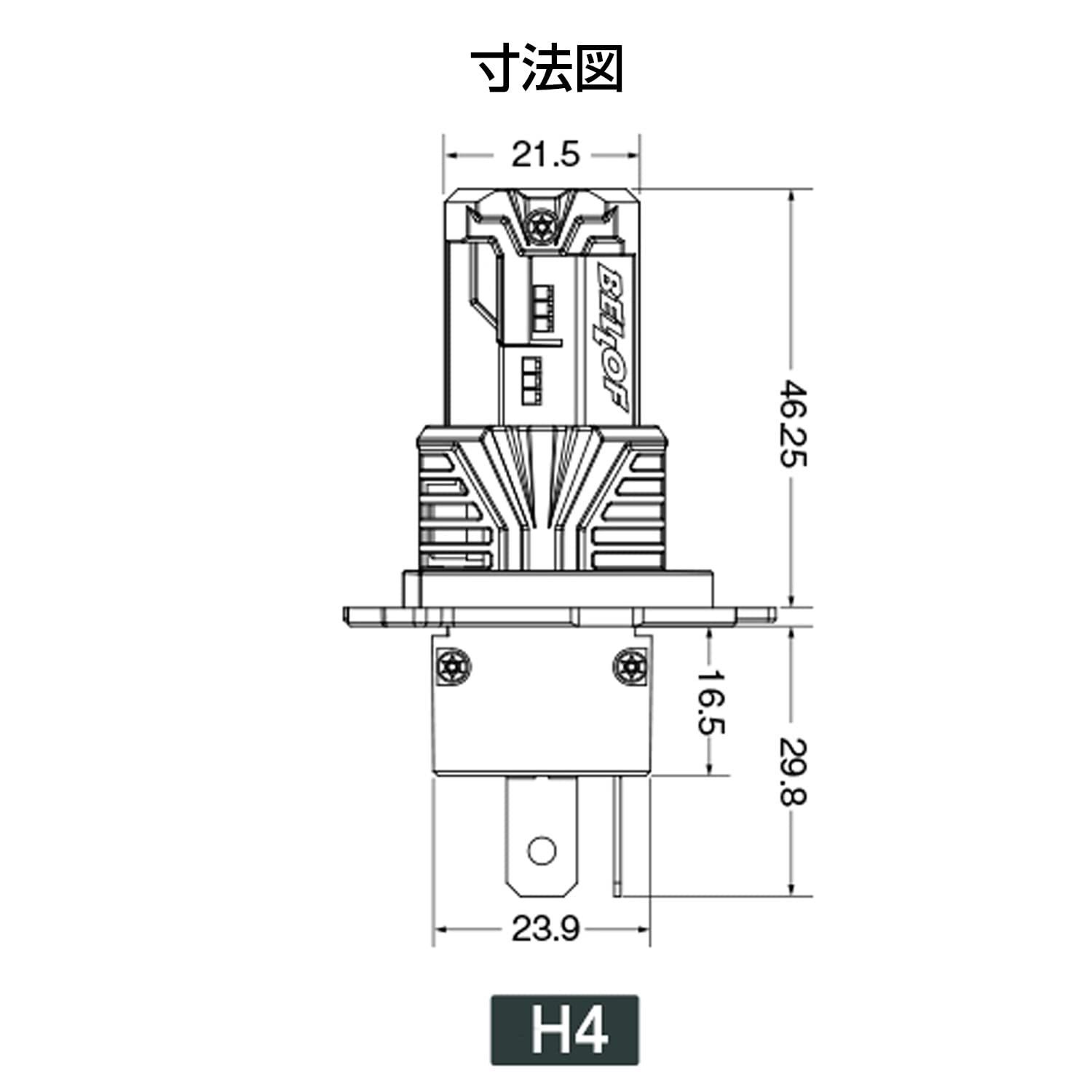 ◇BELLOF (ベロフ) LED ヘッドライト フォグランプ 6500K 5000lm