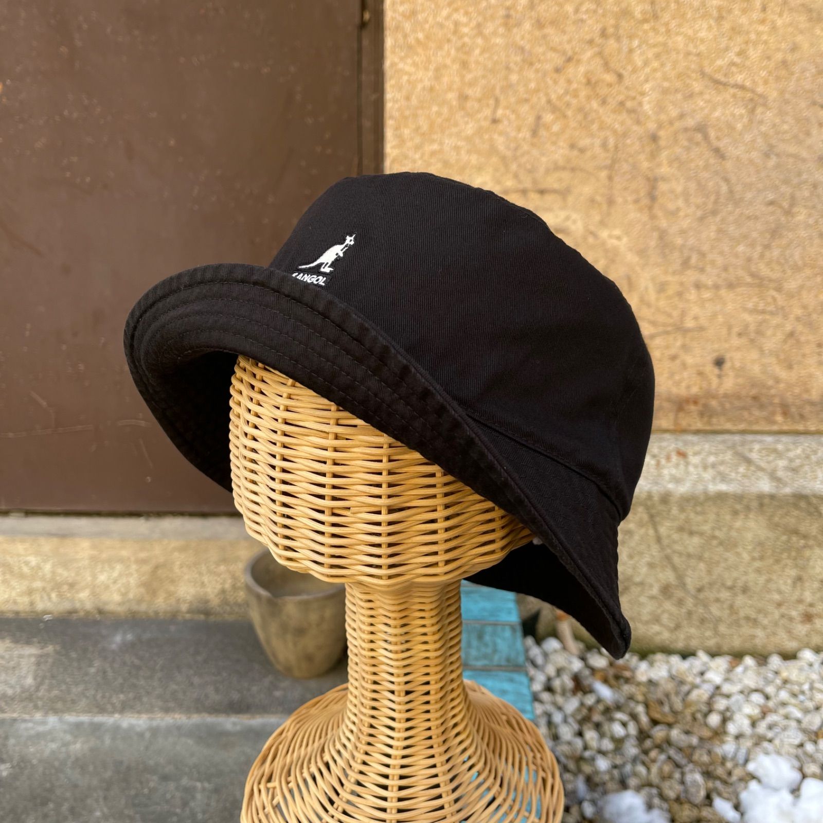 超KINGサイズ⭐️ KANGOL バケットハット 黒 XXLサイズ 洗える帽子