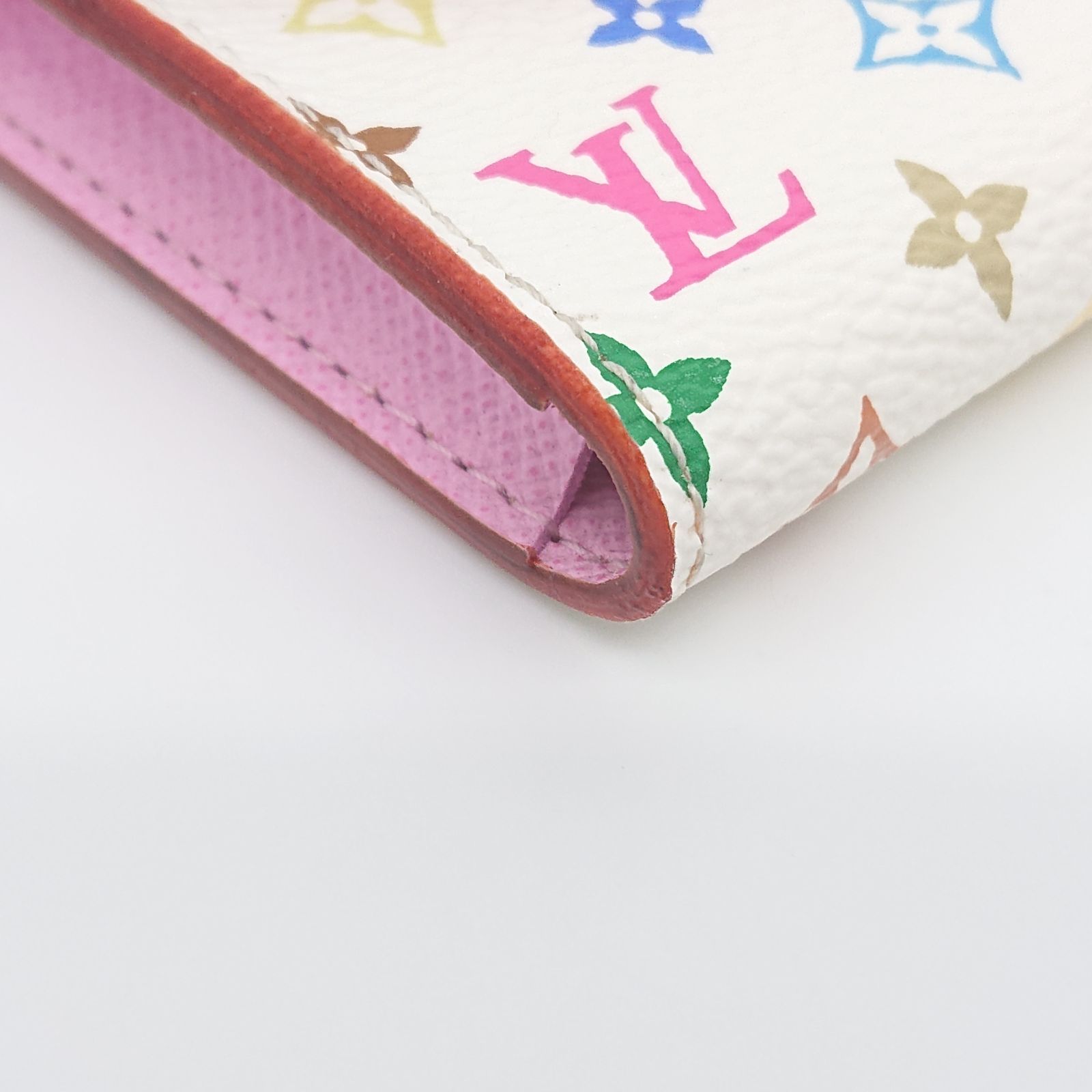 【微美品】LOUIS VUITTON　マルチカラー　名刺入れ　アンヴェロップ 美品】LOUIS VUITTON ルイヴィトン マルチカラー 名刺入れ