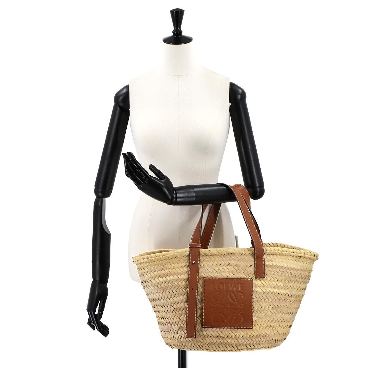 未使用 展示品 ロエベ LOEWE バスケット バッグ トート ラフィア