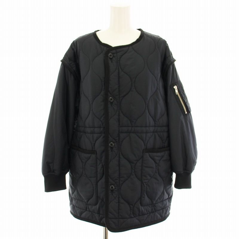 ナイジェルケーボン NIGEL CABOURN M-65 ライニングブルゾン M-65 LINING BLOUSON キルティングジャケット アウター 6 黒 ブラック 8044-08-30001 |YT