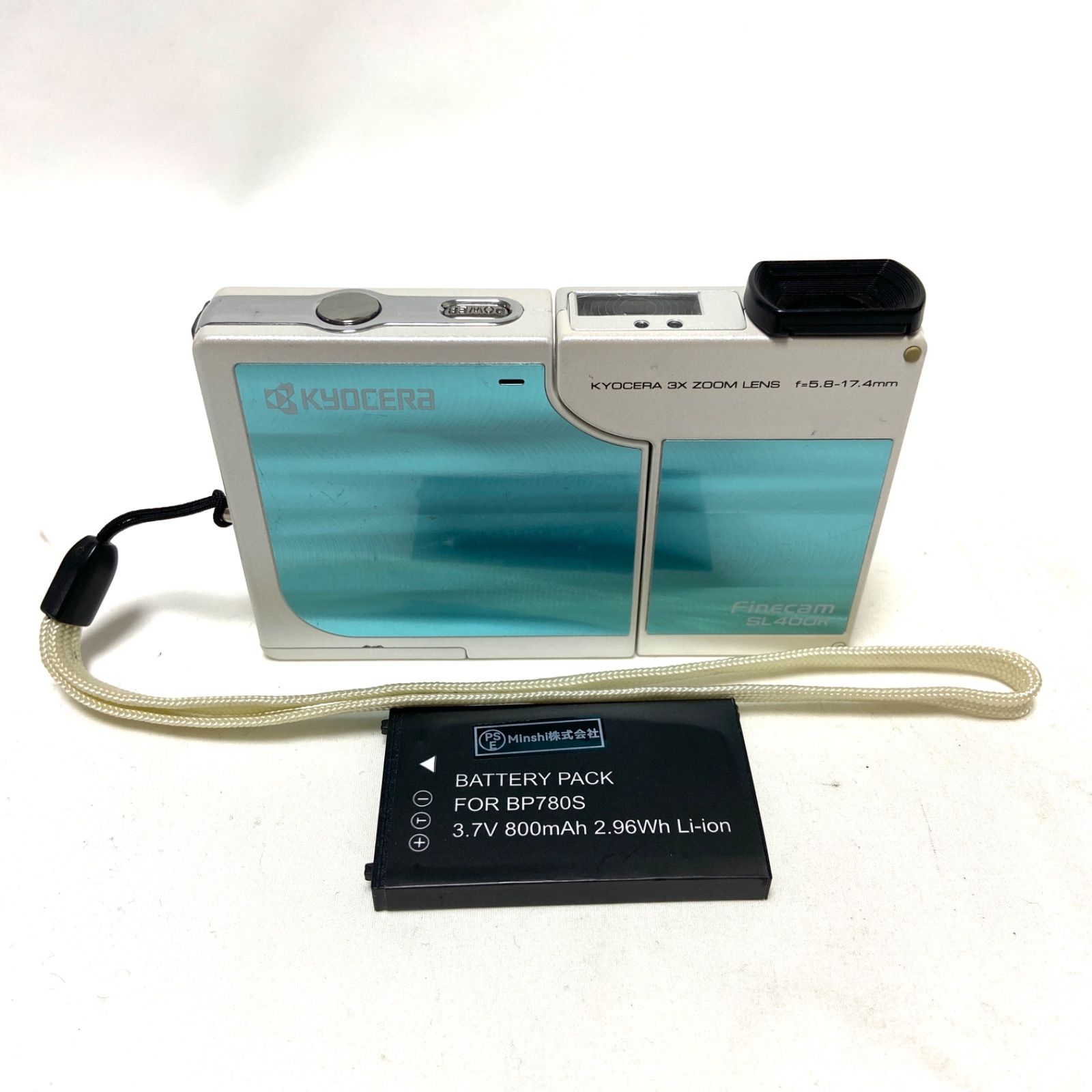KYOCERA Finecam SL400R ブルー 3x ZOOM LENS f 5.8-17.4mm キョーセラ コンパクトデジタルカメラ