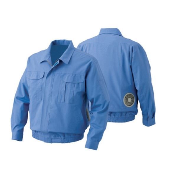 KU91730 綿難燃 空調服/作業着 〔カラー：ライトブルー L〕洗濯耐久性 コットン100% 服のみ 【北海道・沖縄・離島配送不可】 KU91730 綿難燃 空調服/作業着 【カラー：ライトブルー M】洗濯耐久性