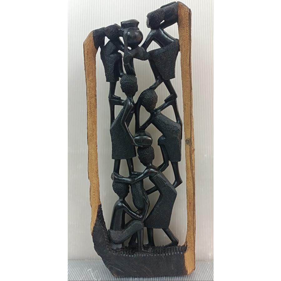ネット限定】 レア、タンザニアの一刀彫オブジェです 彫刻・オブジェ ...