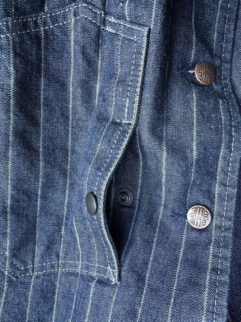 BLUE BLUE ストライプ カバーオール サイズ2 BLUE BLUE ストライプ カバーオール サイズ2 BLUE BLUE JAPAN