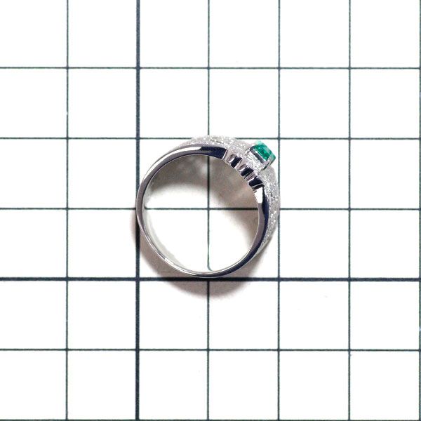 Pt900 エメラルド ダイヤモンド リング 0.221ct D0.18ct リング