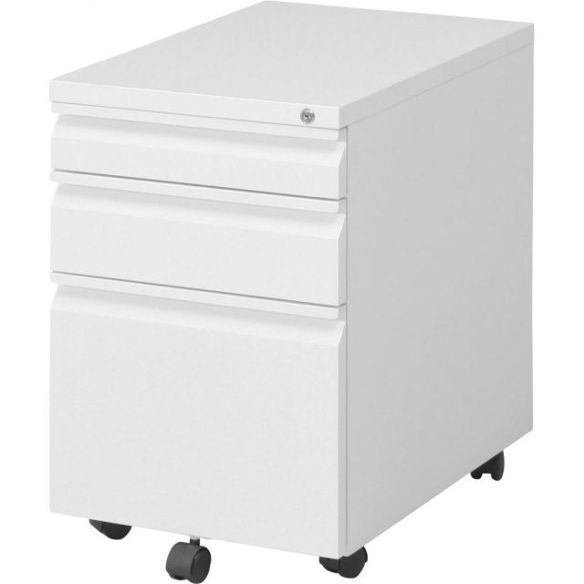 不二貿易 インキャビネット ルイン ホワイト KHL-355WH キャスター付 ワゴン オフィス収納