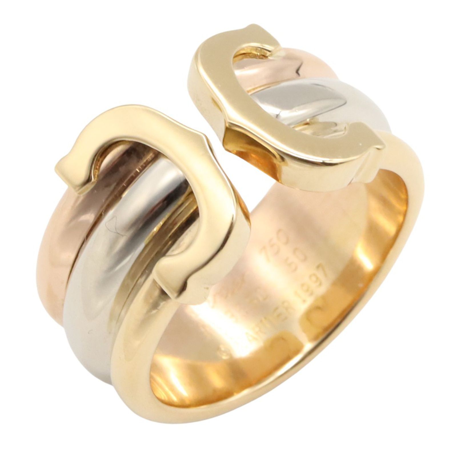 Cartier 指輪 2Cリング K18WG #47 廃盤 Cartier 指輪 2Cリング K18WG #47 廃盤 【カルティエ】C2リングは廃盤