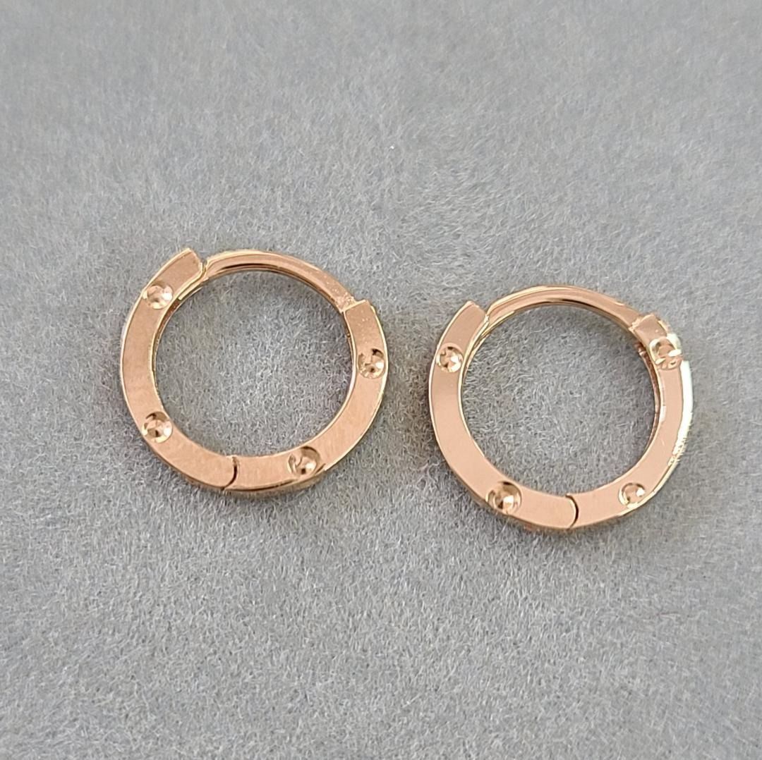 18金 K18 PG ピンクゴールド フープ ピアス 中折れ式 SIROKUMA-CORPORATION_COM