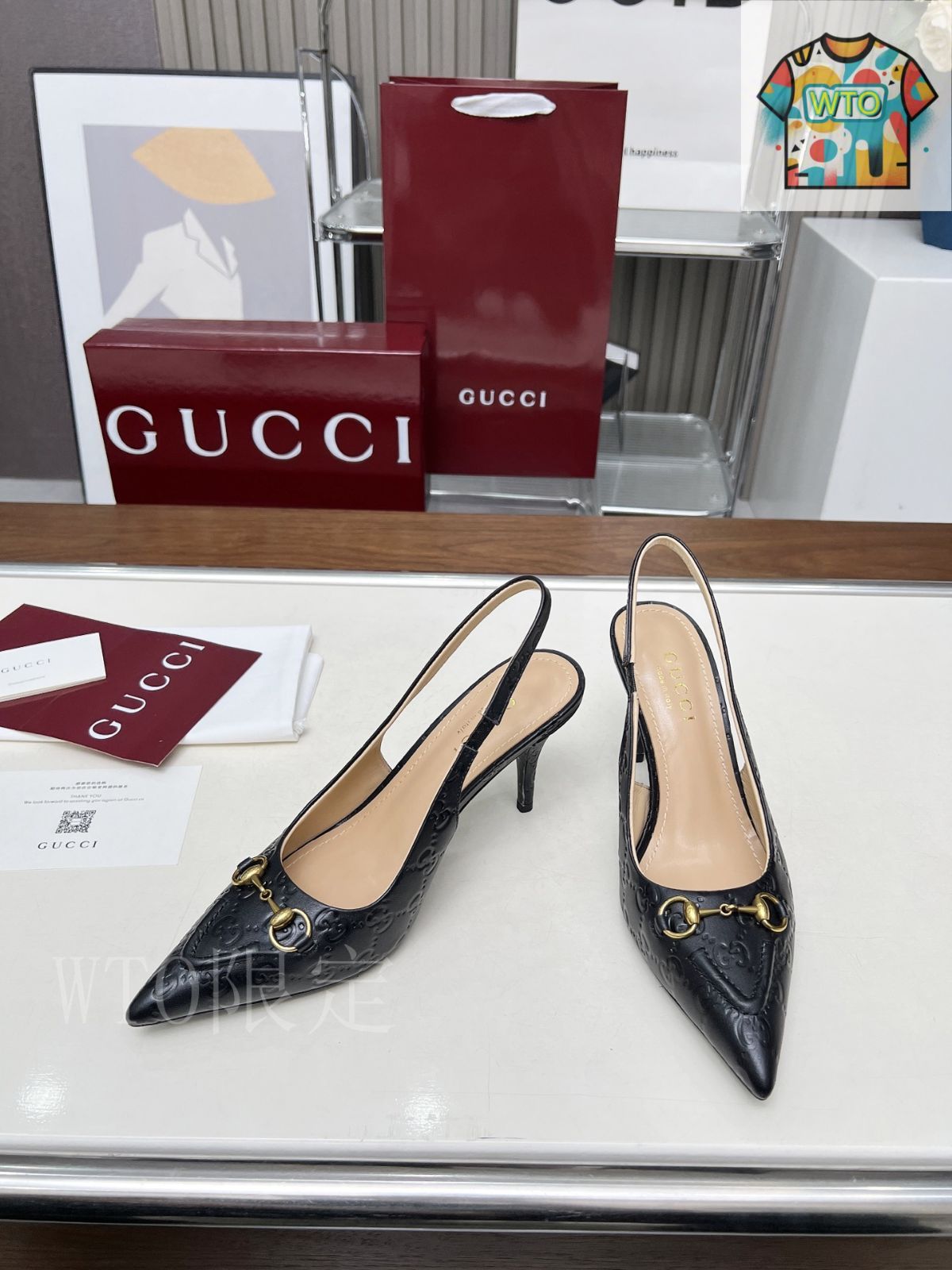 natsu♡ 特別値下げ‼︎ 【美品】GUCCI ヒール　シューズ Gucci 水鑽ハイヒールシューズ07-2 - メルカリ