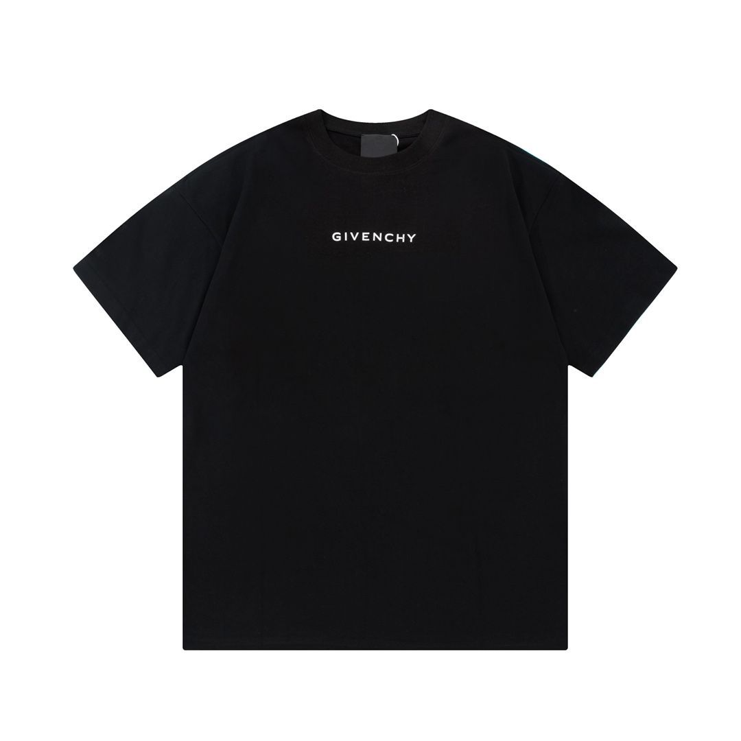 GIVENCHY ジバンシィ クラシック モノグラム バックパネル ブラック半袖Tシャツ