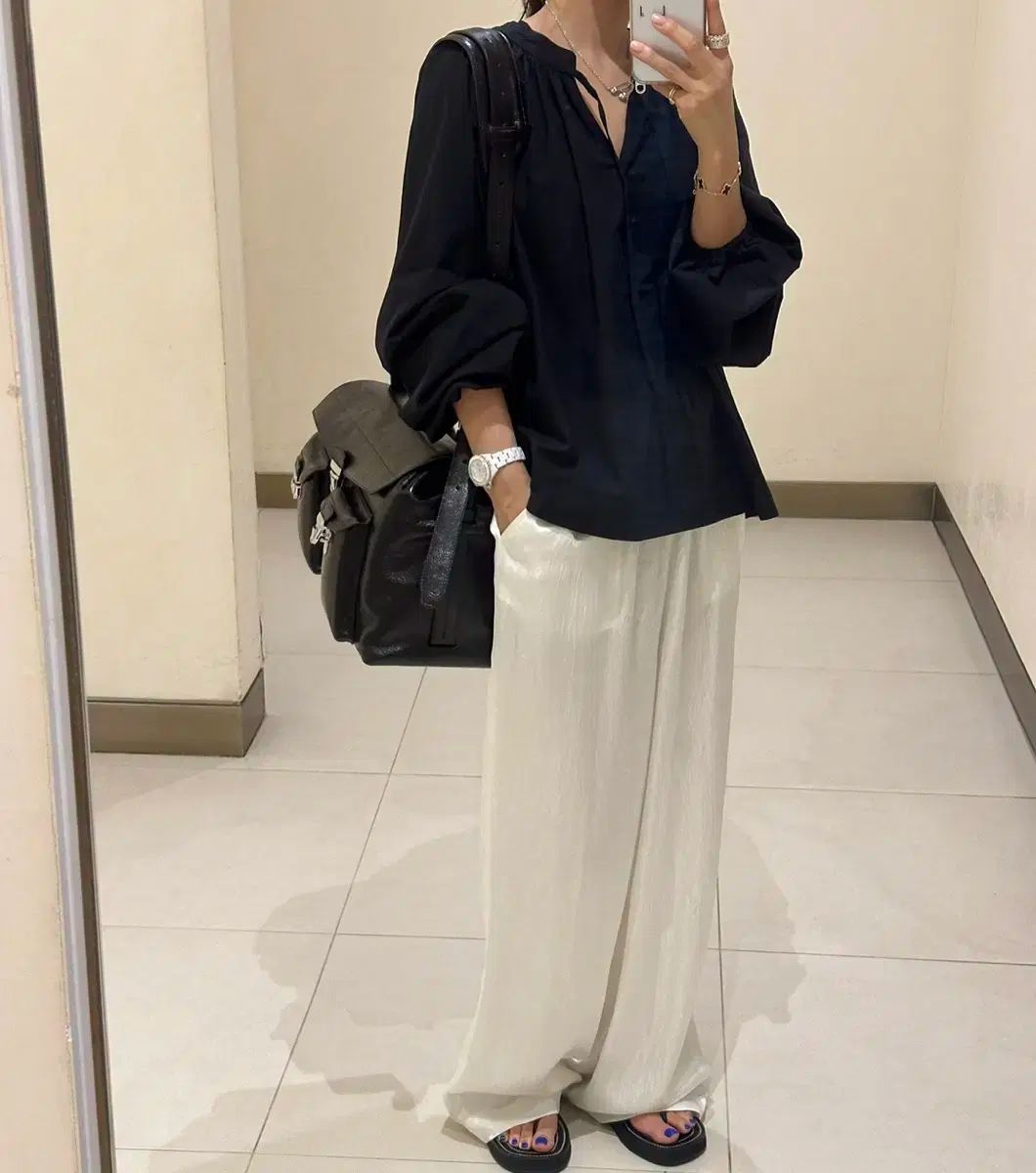 FRESH LABEL シルキーパンツ 白