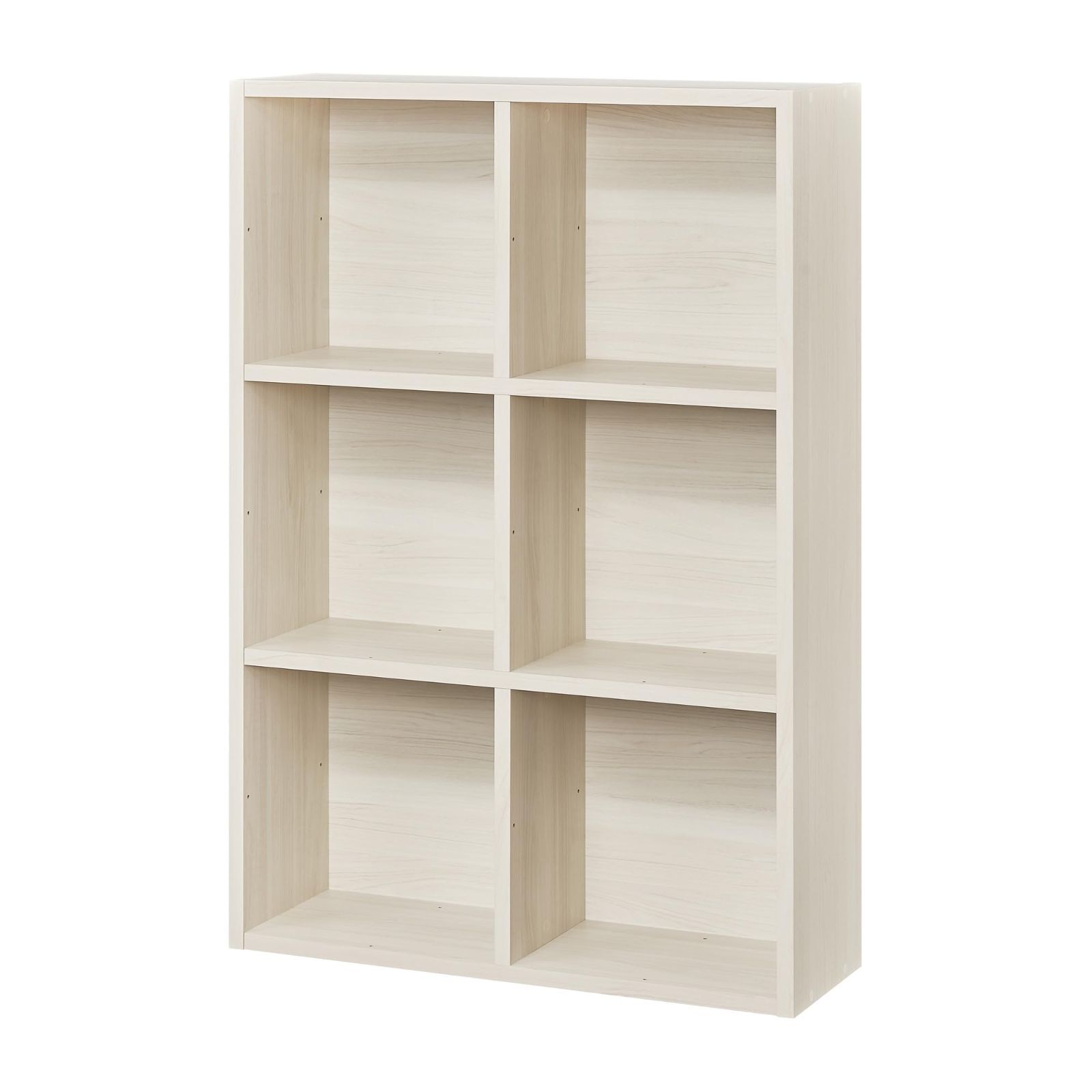 数量 飾り棚 マス目 シェルフ 自然の素材感を表現した木目調 アイボリー フリーラック 幅83.5 高さ124.2 白井産業 奥行29.7cm レジェルノLGE-1285IV