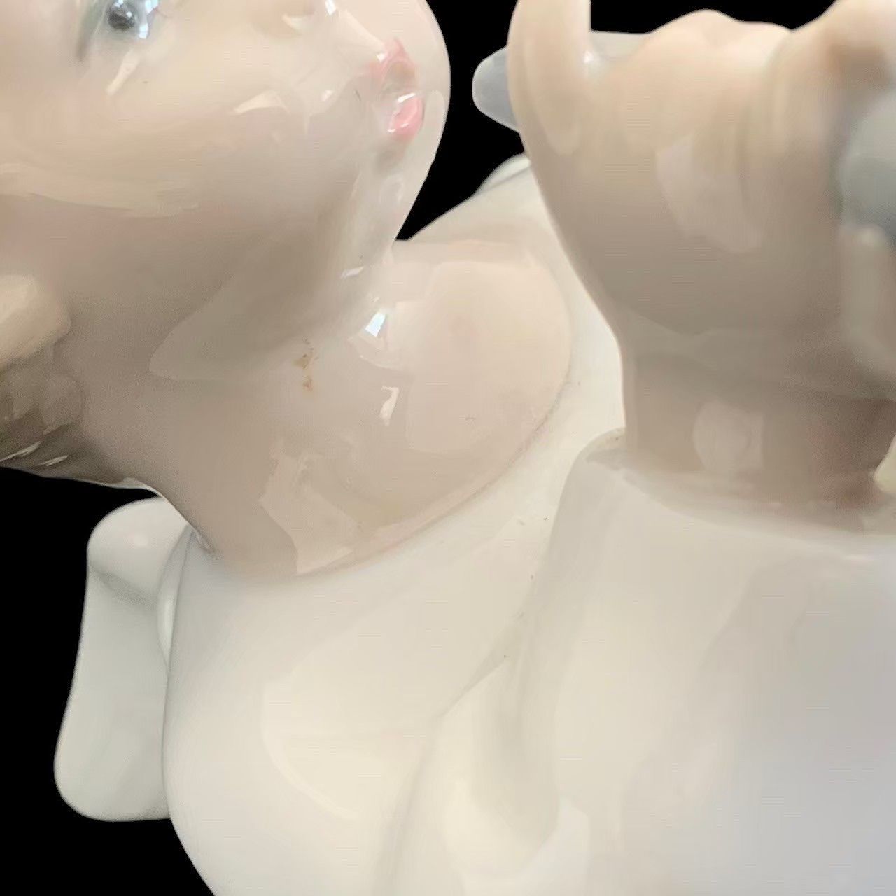 LLADRO リヤドロ 置物 陶器 インテリア小物 天使 笛4540 スペイン製 LLADRO - リヤドロ・美品・天使・エンジェル・笛を吹く天使