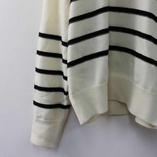 L'AppartementグッドグリーフBorder Zip Knit TOP L'AppartementグッドグリーフBorder Zip Knit TOP