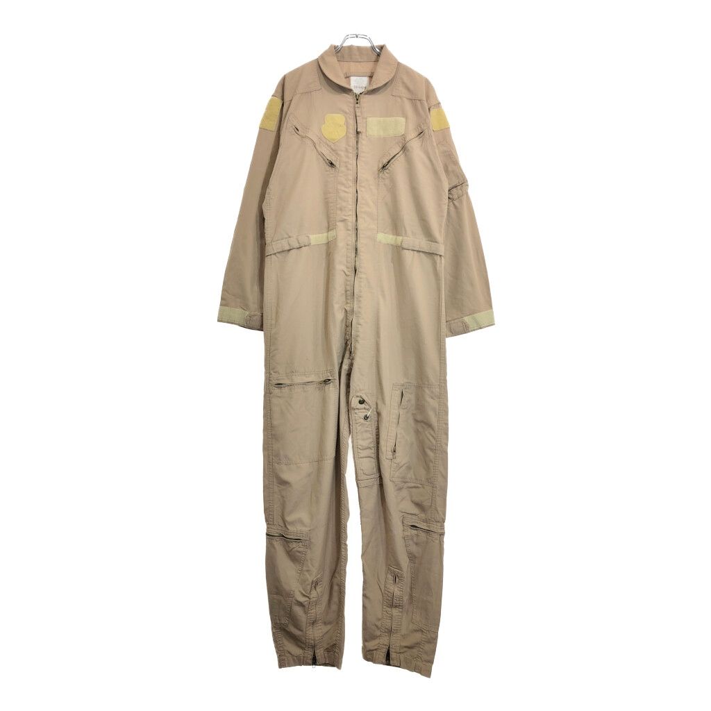 90年代 米軍実物 U.S.AIRFORCE CWU-27|P フライトスーツ ミリタリー ベージュ メンズ 44 L 古着 U5286