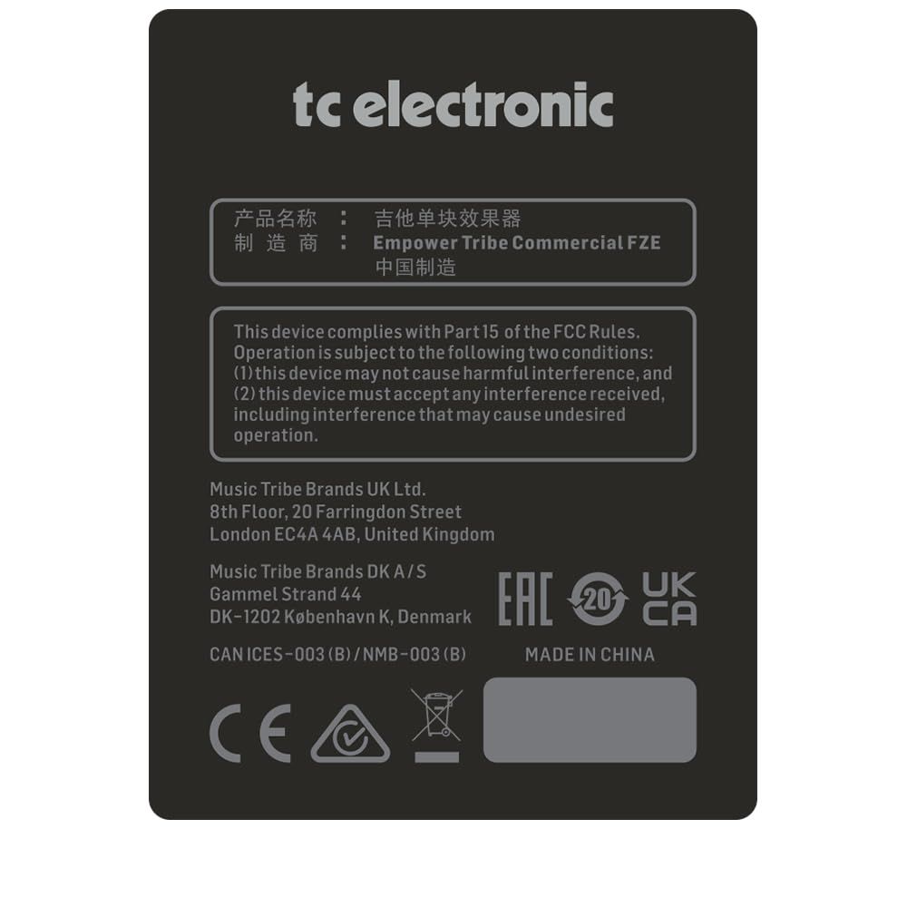 TC電子エコーブレインアナログディレイエフェクトペダル