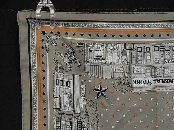 □極美品□ HERMES エルメス パリステーション カレ55 シルク100