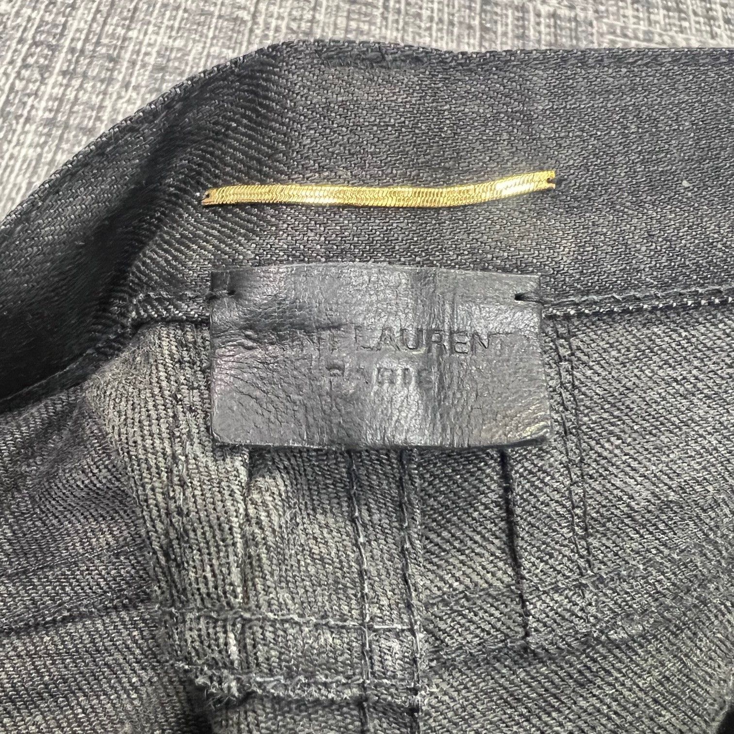 国内正規 SAINT LAURENT PARIS 13SS コーティングデニムパンツ