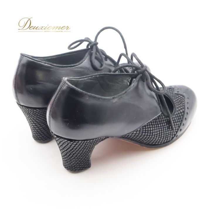 ブレリア・サバテス〉ブラック花柄【フラメンコシューズ】サパトス　zapatos ブレリア・サバテス〉ブラック花柄【フラメンコシューズ】サパトス