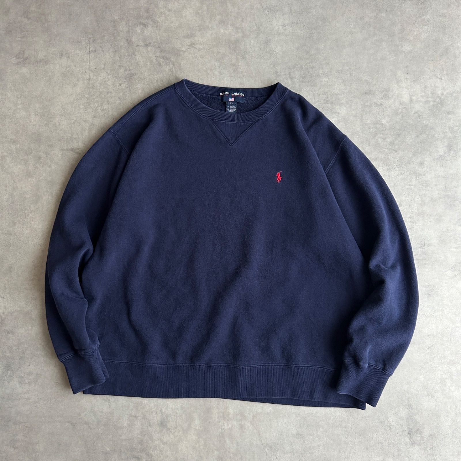 90s/RALPH LAUREN/POLO SPORT/スウェット/ネイビー/紺/XL/はめ込み前V 