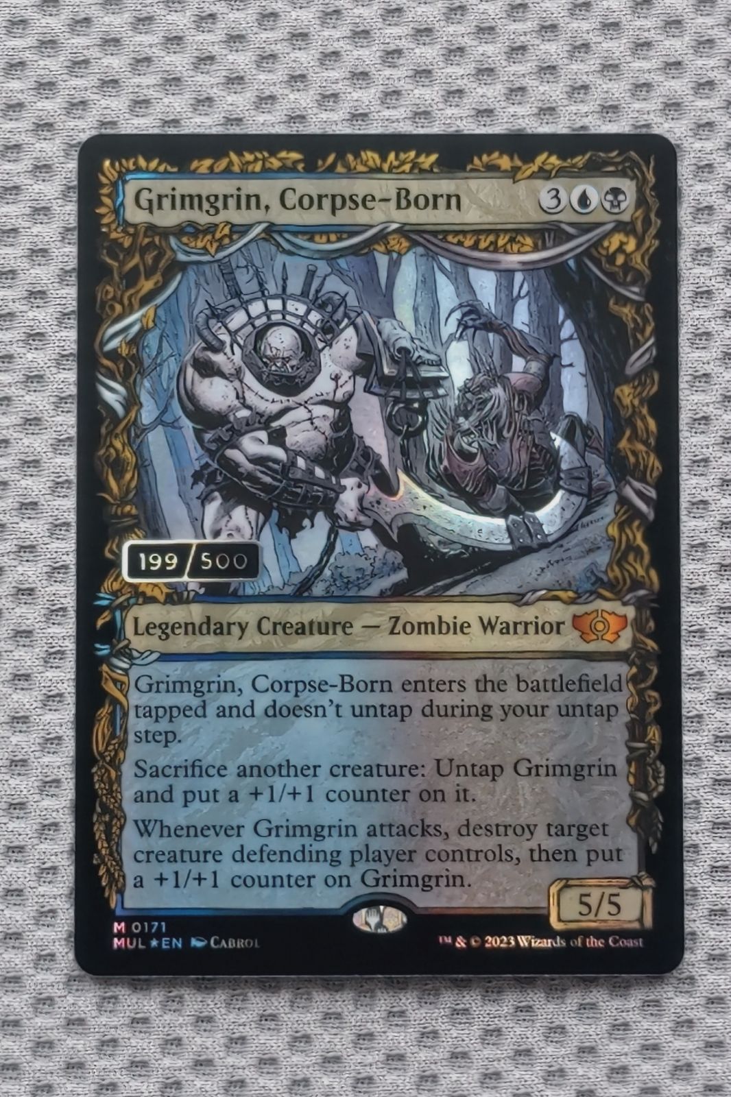 ダブルレインボウ Foil 死体生まれのグリムグリン|Grimgrin Corpse-Born シリアル入り