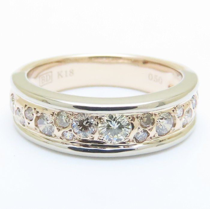 カシケイブラウンダイヤモンドk18PGダイヤモンドリング Kashikey