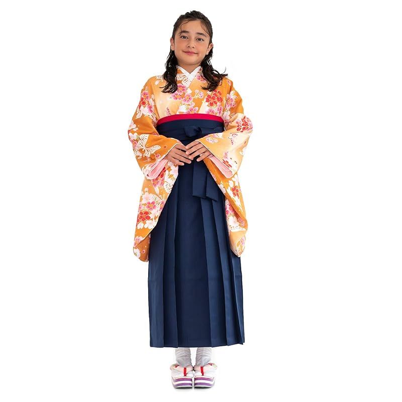 シックな紺地白染め分けの牡丹の振袖フルセット シックな紺地白