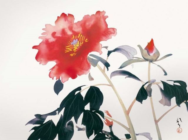 種類2：f6 額絵 川端龍子 牡丹 f8・f6・f4サイズ 日本の名画シリーズ