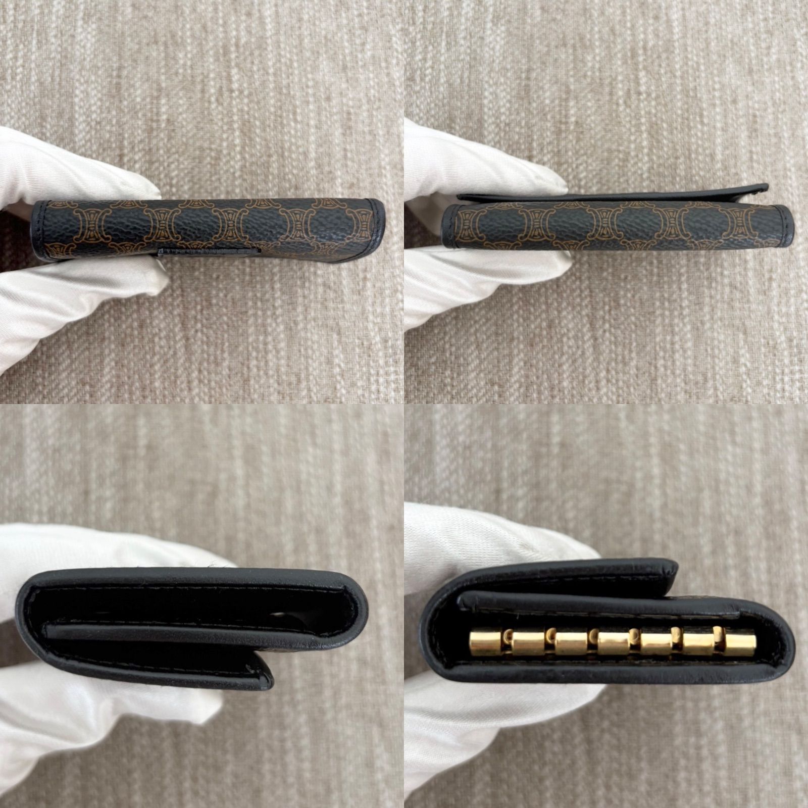極美品】【箱付き】 セリーヌ 6連キーケース ブラック系