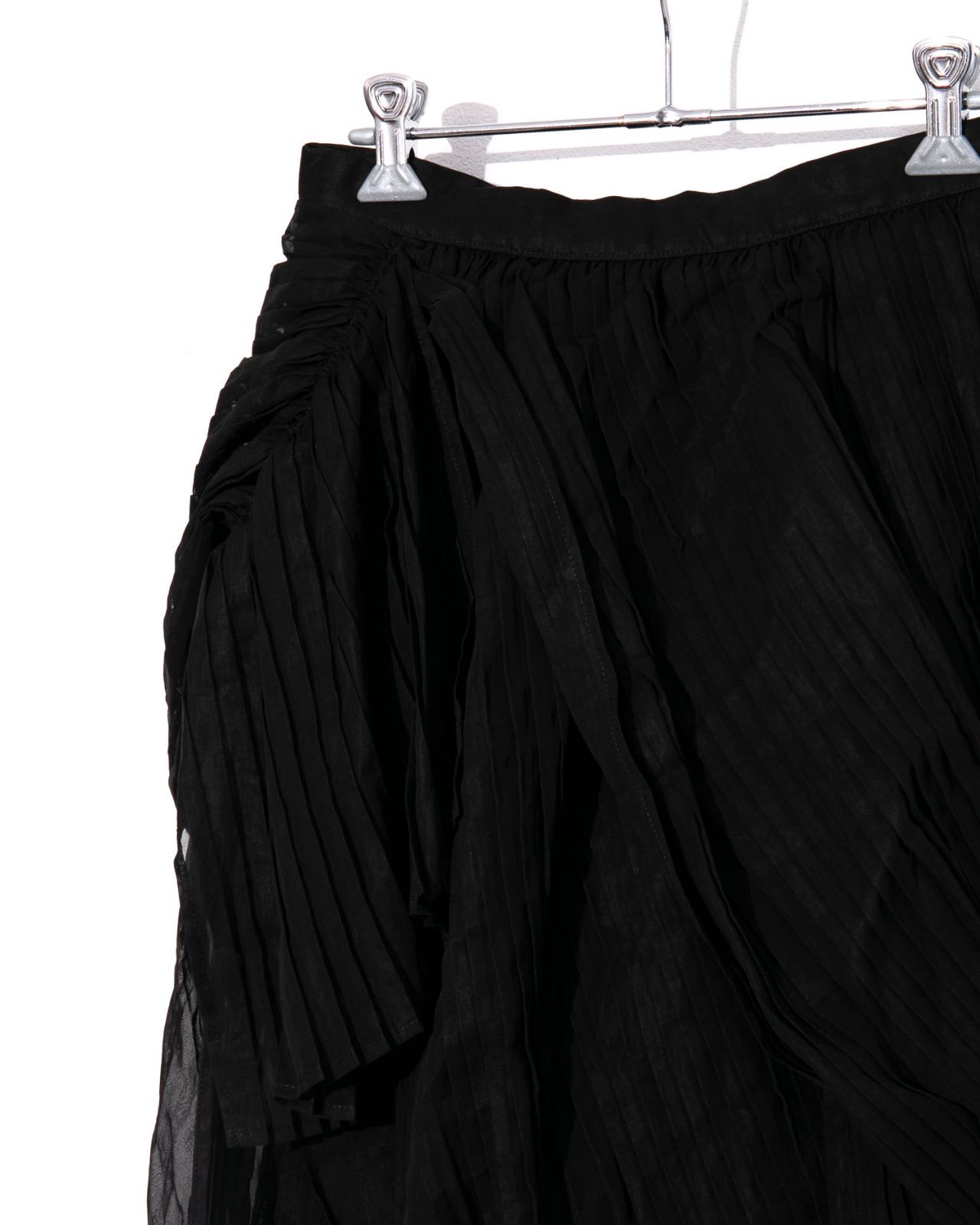 Yohji Yamamoto　ヨウジヤマモト　プリーツスカート　黒　S Yohji Yamamoto ヨウジヤマモト TWIST PLUSH GATHER SKIRT FE