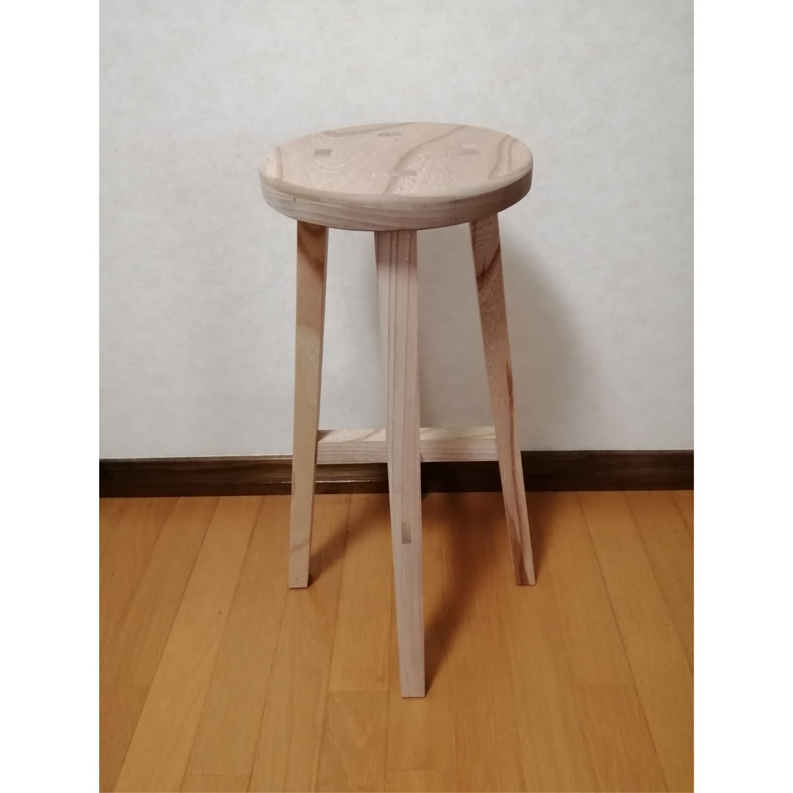 欅材スツール 高さ60cm 丸椅子 stool-