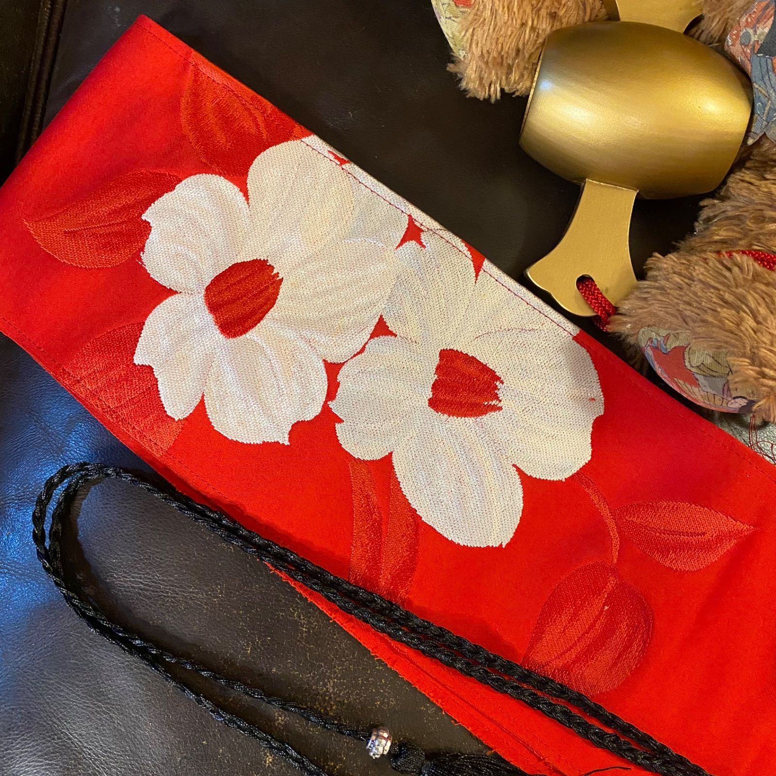 名古屋帯 リメイク サッシュベルト 飾り帯 和洋折衷 ハンドメイド