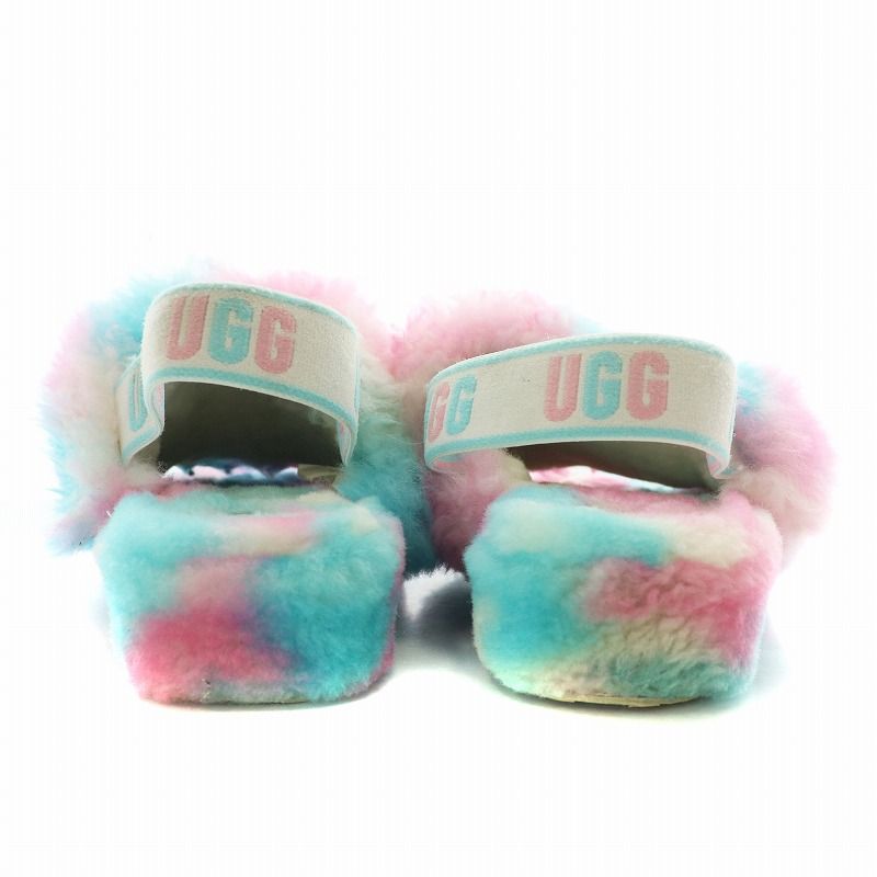 大幅値下げ！レア⭐︎UGG 厚底サンダル新品 Fluff Yeah Pride UGG W FLUFF YEAH PRIDE RAINBOW 22SS-I（アグ フラフ イェイ