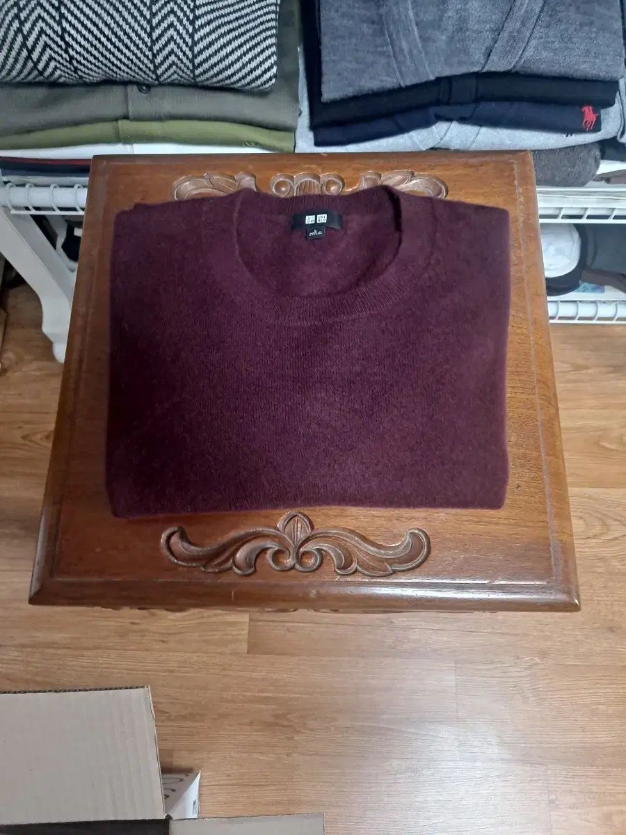 UNIQLO ユニクロ カシミア クルーネック セーター 78 PURPLE パープル