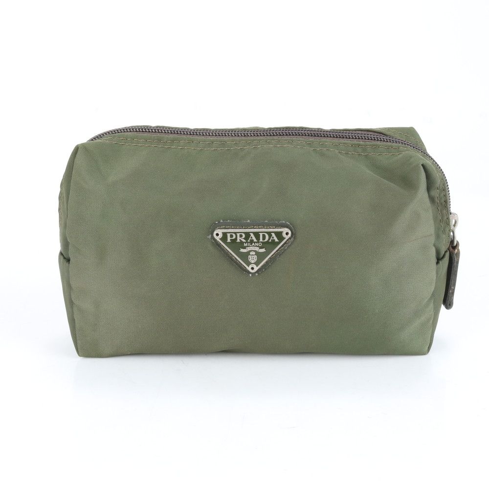 PRADA プラダ テスートナイロンポーチ ガマグチ 小物入れ PRADA プラダ ポーチ 小物入れ テスートナイロン ブラック 三角