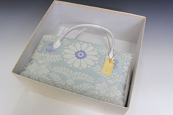 新品未使用 ！！特別セール！！京都 西陣 正絹 帯使用 利休バッグ 24