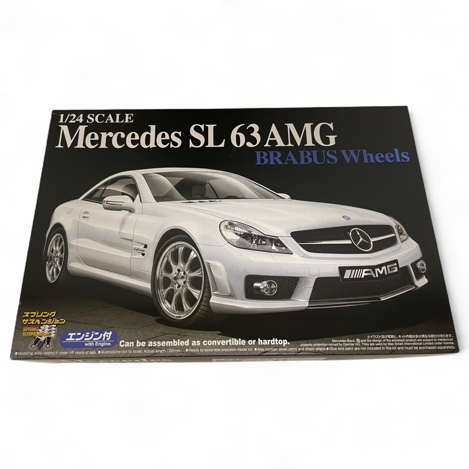♪ ● アオシマ文化教材社 プラモデル メルセデスベンツ SL 63 AMG ザ ベストカーGT 1|24スケール 1400-2566