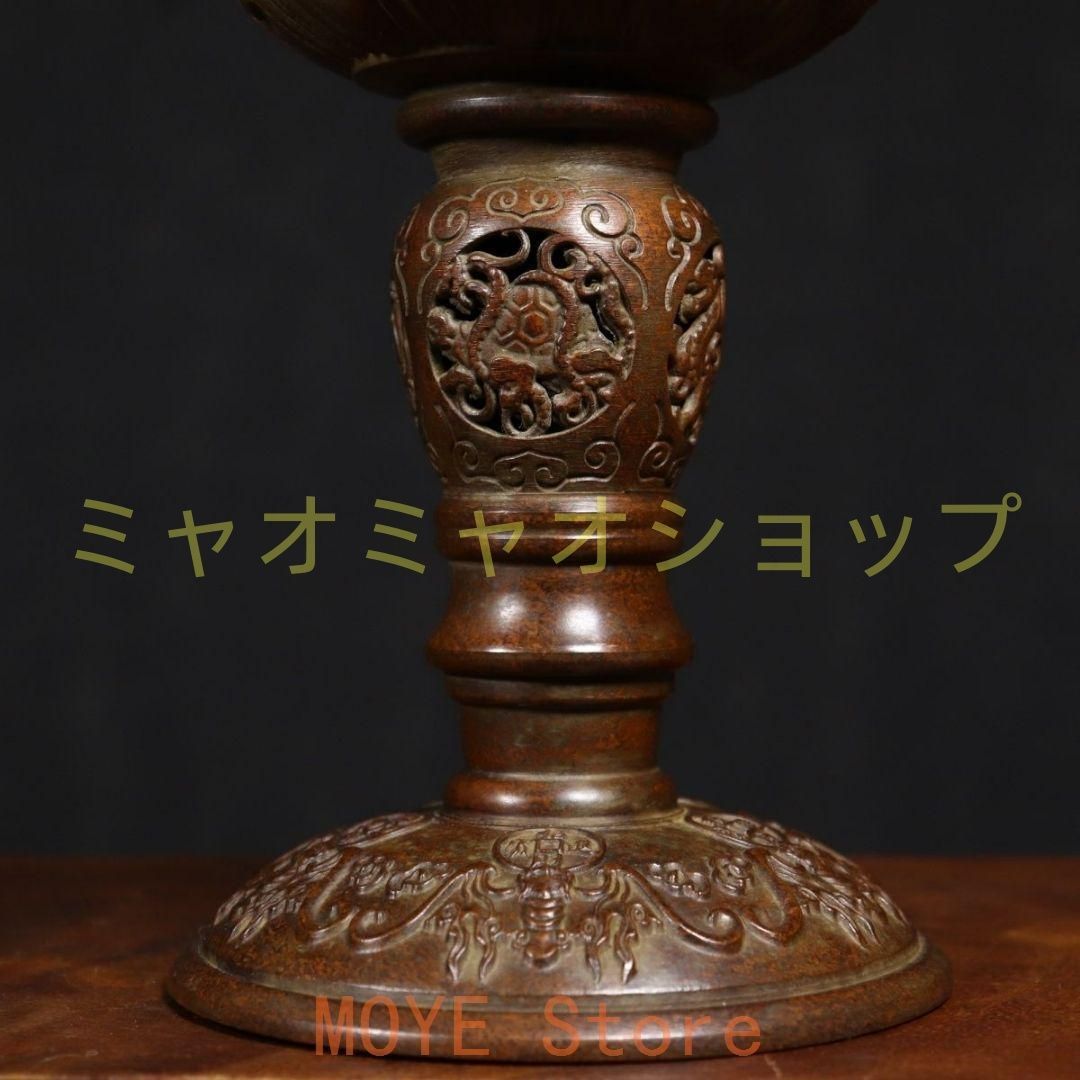 鏤盤竜檀香炉 室内薫香炉