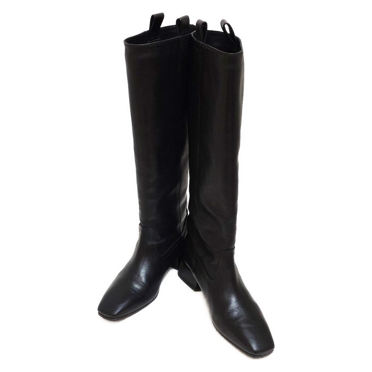 FABIO RUSCONI ファビオルスコーニ ロングブーツ 36 レディース - 黒 アウトソール張替済 レザー