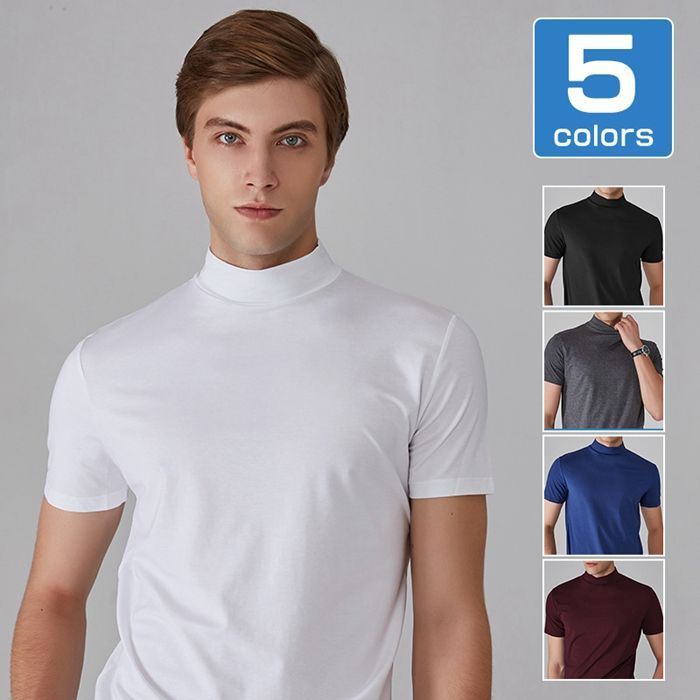 Tシャツ モックネック ゴルフ 未使用 半袖 メンズ ハイネックT