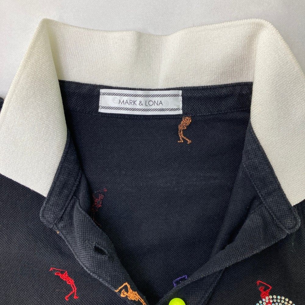 サイズ：M MARK&LONA マークアンドロナ ノースリーブポロシャツ 刺繍総