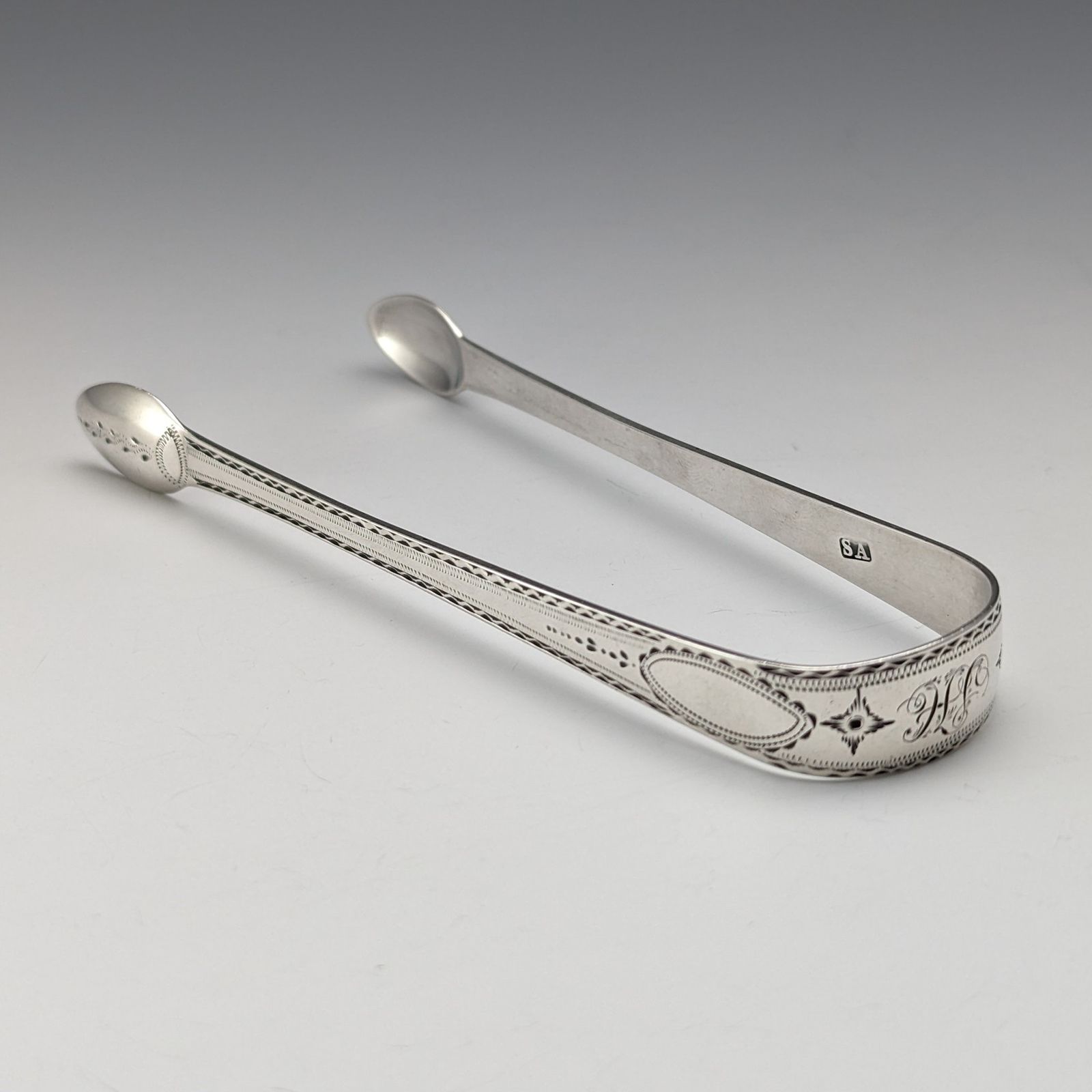 1800年 英国アンティーク 純銀製 シュガートング 28g Stephen Adams 1800年 英国アンティーク 純銀製 シュガートング 28g Stephen