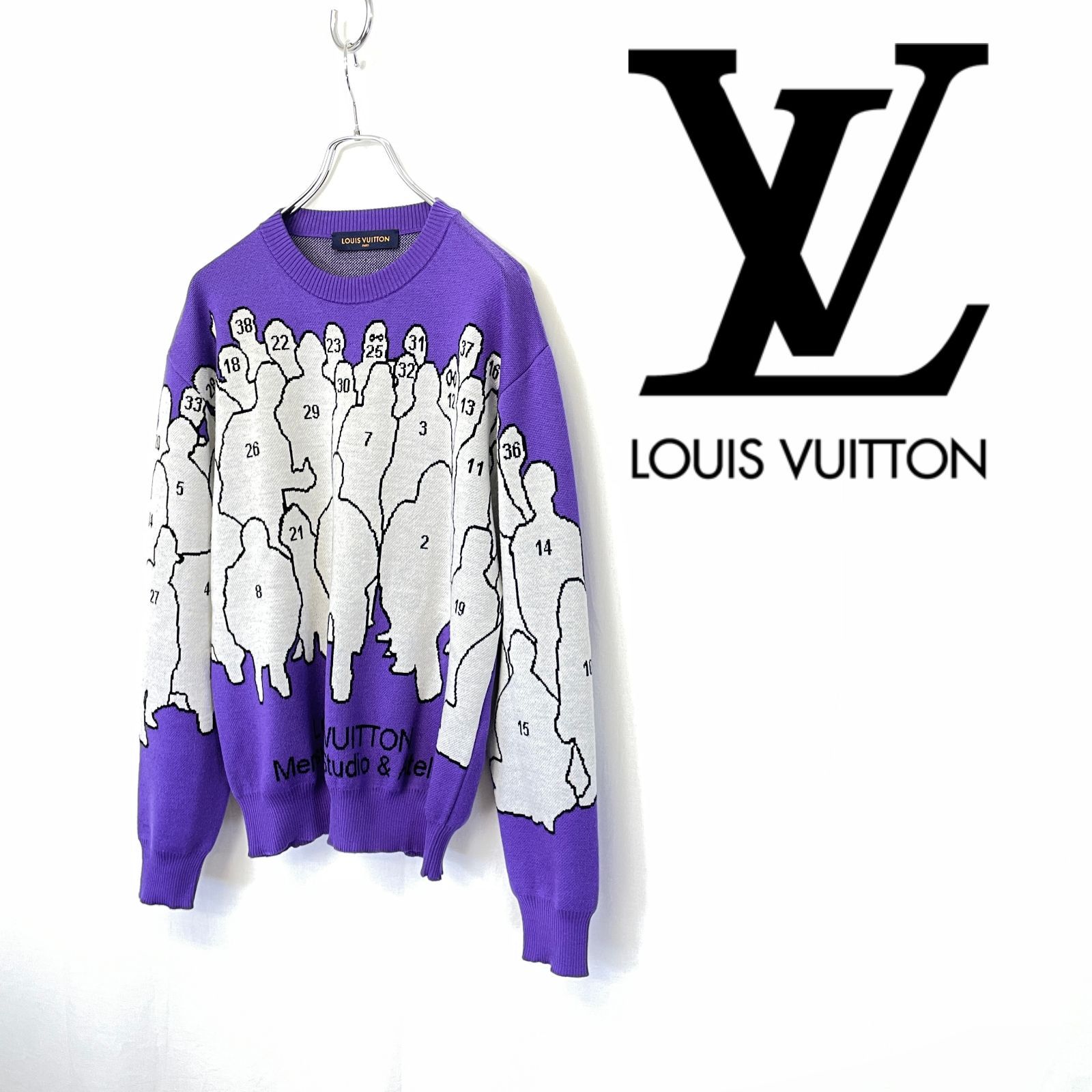 2020SS LOUIS VUITTON by virgil abloh ルイヴィトン ヴァージル ナンバリング クルー ニット セーター - メルカリ