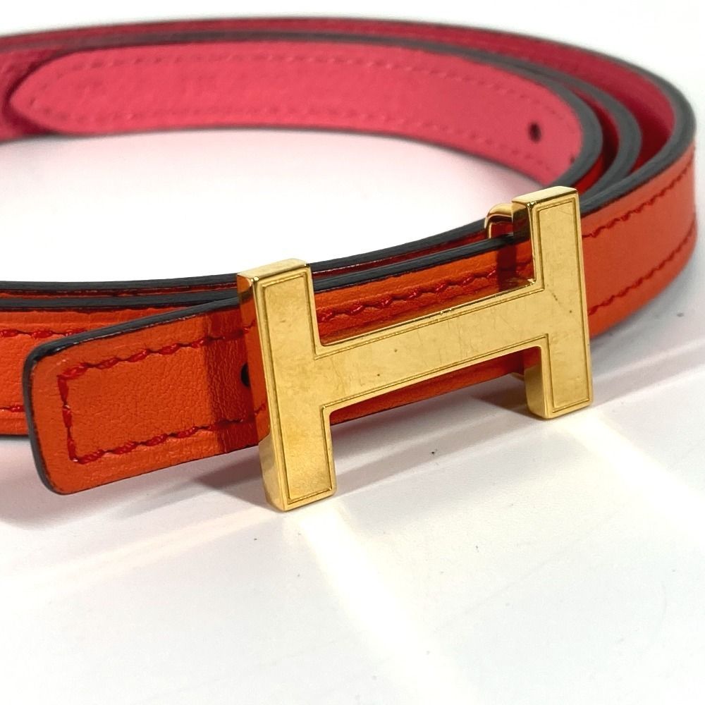 エルメス レザーベルト オレンジ 楽天市場】HERMES エルメス ダブルリングベルト レザー オレンジ