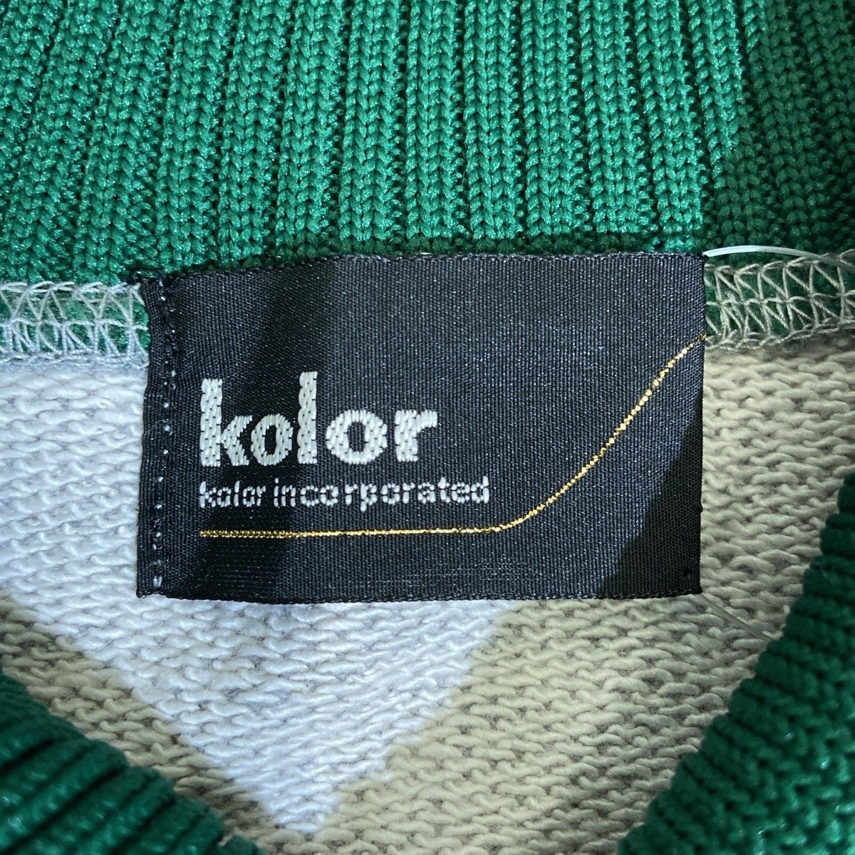 kolor カラー 23SS Vネックリブカラースウェットトレーナー 23SCM 