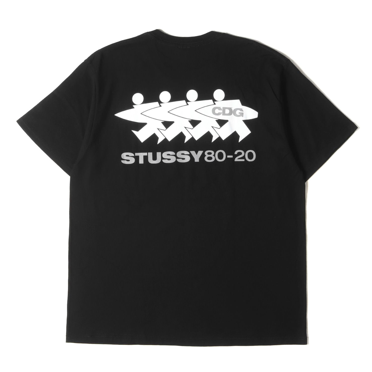 美品 STUSSY ステューシー Tシャツ サイズ:L 20AW CDG 40周年記念 サーフマン クルーネック 半袖Tシャツ ブラック 黒 トップス  カットソー【メンズ】 - メルカリ