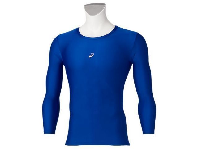 asics アシックス 17 UNDER SHIRTS LS ロイヤル S 2121A282 401 | スポーツ 運動 衣類 服 ウエア ウェア 男性 紳士服 メンズ 野球 ベースボール トップス インナー 長袖 ロングスリーブ 丸首 クルーネック 