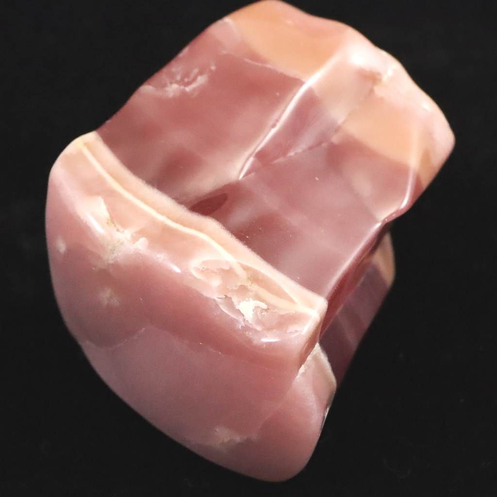 北海道 稲倉石鉱山インカローズ ロードクロサイト原石磨き 67.1g 爆