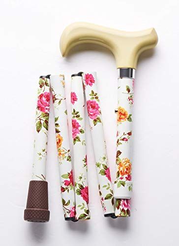 Size 1個 x 1 _Color カントリーローズ アイボリー Merry Sticks メリースティックス ブライトライフ 折りたたみステッキ 杖 カントリーローズ アイボリー